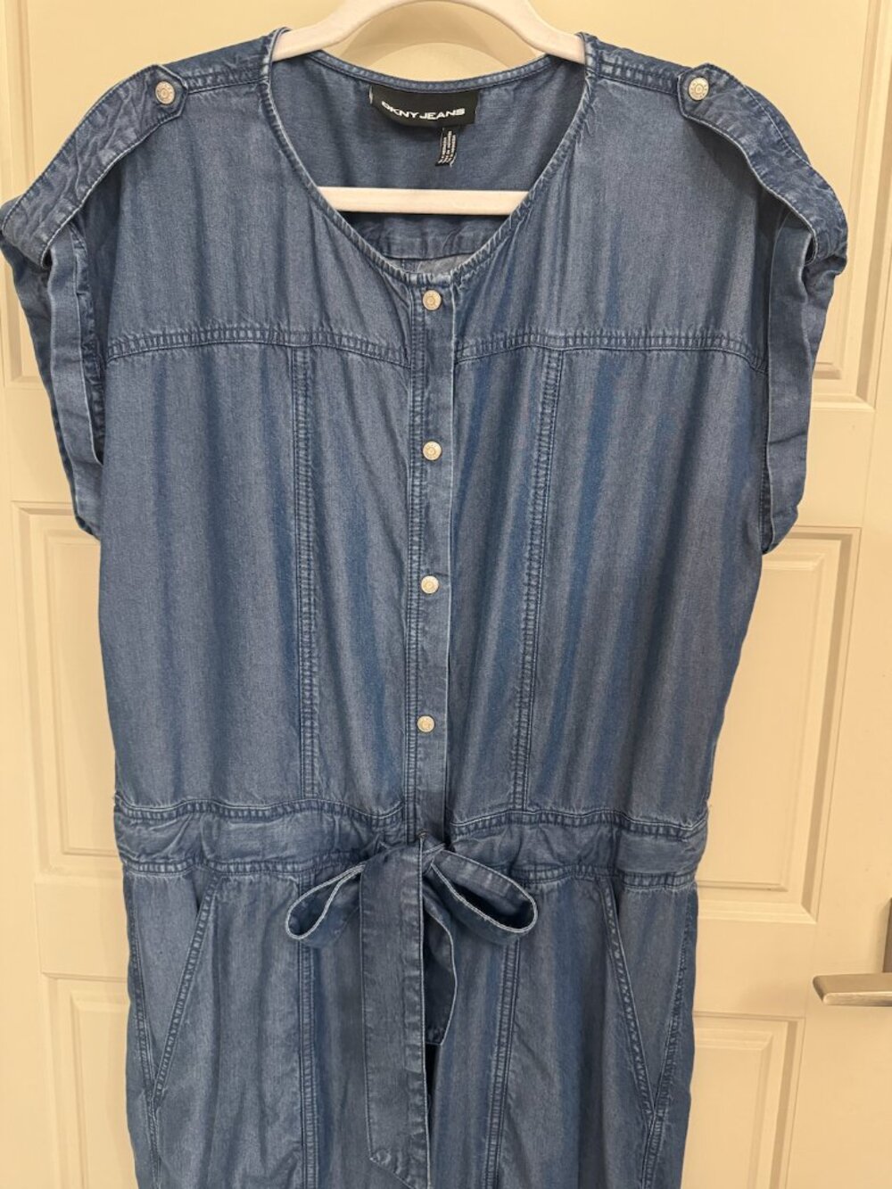 DKNY Denim Jean Jumpsuit | size: Large